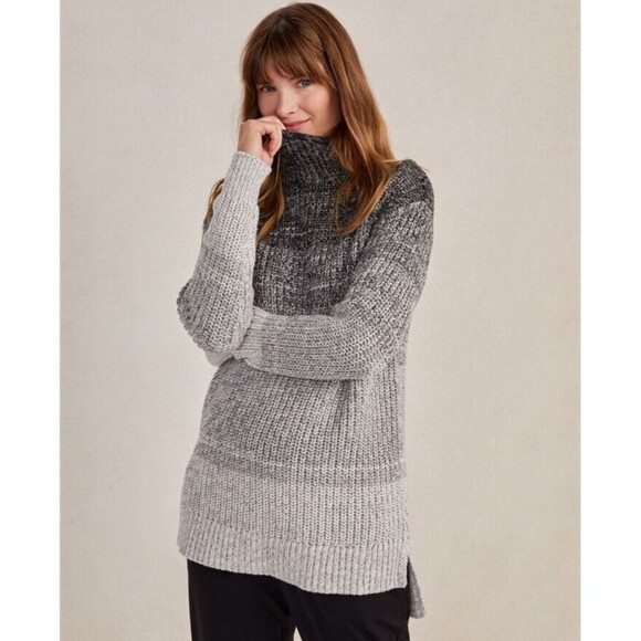 Haven Well Within Knit Tunic Sweater Size M Ombre Rollneck - Picture 2 of 9